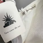 Here Comes the Sun NEW  Norma Puff Sleeve Cutout Back Mini Dress White NWT Photo 7