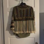 Karlie Bohemian Colorful Embroidered Jacket with Olive Top Photo 3