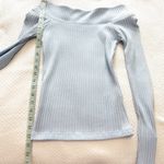Nation Ltd Nation Val Off the Shoulder Ribbed Top in Bell Blue size Photo 11