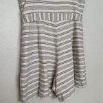 Anthropologie Paper Crown Womens S Romper Lined Shorts Zipper Jumper Cream Navy Photo 11