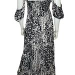 Raviya Women's Black/White Multi Printed Smocked Swim Cover Photo 3