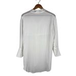 Helmut Lang P / XS Mist Oversized Viscose Button Down Optic White Professional Photo 3