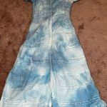 Love Shack Fancy Blue Tie Dye Edie Midi Botton Down Dress READ Photo 1