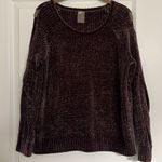 Calia by Carrie Underwood Chenille Braided Purple Sweater Size M Photo 1