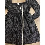 Versona Coco + Jaimeson  Silver and Black Mini Dress Long Puffy Sleeve New Medium Photo 6