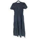 Quince  Womens 100% Organic Cotton Tiered Maxi Dress Pockets Black S Photo 4