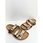 Lisa Vicky‎ Sandals Womens Size 6 Rose Gold Slip On Slides Photo 1