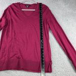 Katherine Barclay Merino Wool Sweater Women XL V Neck Maroon Academia Holes Photo 3