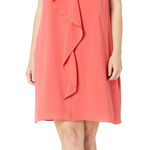 Adrianna Papell Adrianna‎ Papell Dress Women 0 Pink Sleeveless Ruffle Front Party Cocktail Mini Photo 0