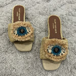 Kurt Geiger  London Eye Flat Sandal Beige Sz 5.5 STORE MODEL Photo 0