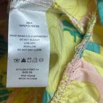 Milk & Honey Top Women's XS Blouse Yellow Floral Sweetheart Corset Puff Sleeve Photo 6