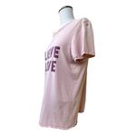 Spiritual Gangster You Are Loved Pink Distressed Short Sleeve T Shirt Medium Photo 2