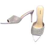 L'Agence Heels Womens 12 Lilac Crystal Sparkle Embellished Sandals Pumps Shoes Photo 0