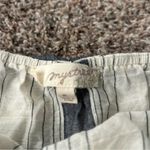 Mystree  Women’s Blue Striped Wide Leg Off-Shoulder Jumpsuit Sz Medium Photo 3