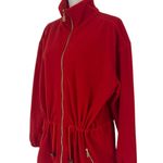 Bogner Vintage Fleece Drawstring Waist Jacket in Red Size L Photo 4