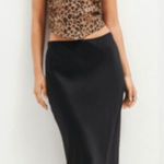 Reformation  | 100% Linen‎ Dillon Strapless Bandana Tube Top Minx Cheetah Print Photo 0