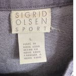 Sigrid Olsen Sport Womens Gray Denim Jacket Zip Long Sleeve Cotton Blend Large Photo 2