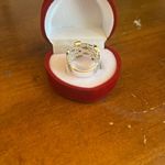 Multi Color Stone Ring Elegant 925 Sterling Silver Purple Photo 2