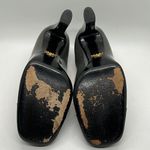 Prada Authenticated Black/Dark Gray Leather High Heels Shoes *Sz 37.5/US Sz 7.5* Photo 8