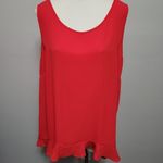 Avon Signature Collection red flutter hem blouse size 1X Photo 1