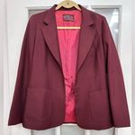 Vintage LEVI STRAUSS 1980’s Blazer Jacket Wine Maroon Color Women’s Size 10 Med Red Photo 8