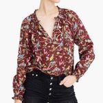 J.Crew Point Sur Ruffle-Neck Popover in Menagerie Print Size S Photo 0
