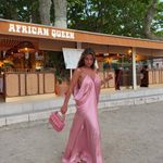 ZARA  gathered Elegant Pink Maxi Dress flowy evening party cocktail wedding dress Photo 2