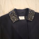 Akris Punto  LIGHTWEIGHT embellished collar metal button black wool blazer Jacket Photo 15