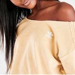 Adidas Originals Velour Off the Shoulder Sweatshirt Photo 5