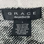 Macy's Grace White with Black Florals Open Cardigan- Size Large- NWT Photo 7