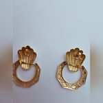 14k yellow gold door knocker earrings Photo 5