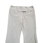 EXPRESS Pants Women 6 Design Studio Publicist Tan White Pin Stripe Y2K 2K Flared Photo 2