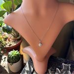 CZ Fireball Sterling Silver Necklace Silver Photo 2