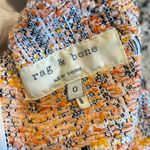 Rag and Bone Tweed jacket orange, salmon pink and brown weave. Unlined. Size 0 Photo 7