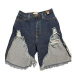 Vibrant  M.I.U. Womens Cutoff Jean Shorts Size M. Made in USA High Rise. NWT. Photo 0