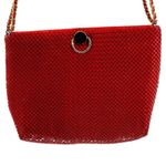 Bueno Vintage Scarlet Red Mesh Shoulder Bag Disco Photo 1