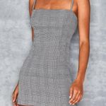 House Of CB Mistress Rocks 'WARNING' Black + White Checked Dress Women's Large NEW Photo 0