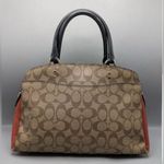 Coach  Colorblock Coated Canvas & Leather Lillie Carryall Authentic Photo 1