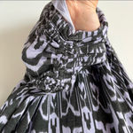 Bryn Walker  purple & black ikat print art‎ to wear tunic dress Photo 3