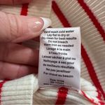 Callahan Lucy Red & White Stripe Turtleneck Short Sleeve Cropped Sweater Size XS Red Photo 10