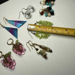 Dangle Drop Pierced Earrings Lot Of 6 Mostly Bead / Beaded Variety Photo 3