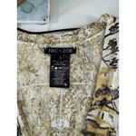Nic+Zoe Botanical Print Button Front Cardigan Sweater Women's XS Quiet Luxury Photo 3