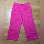Crown & Ivy NWOT bright pink Women 8  wide-leg, cuffed, cropped chino pants Photo 1