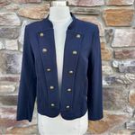 Tommy Hilfiger  Navy Blue Military Style Jacket Blazer Size S Photo 3
