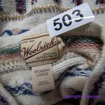 Woolrich 90’s Vintage Wool Blend Cardigan Sweater Floral Design women size L Photo 12