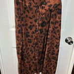 Zapelle Brown/Black Animal Print Short Sleeve Aline Midi Dress size 1X Photo 10
