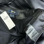 Anthropologie MAEVE x  Faux Leather Overalls, Black, 4 (US) Photo 14