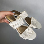 Life Stride  | White Strappy‎ Slip On Heels 6 Photo 1