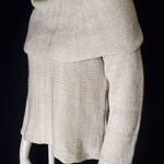 SEEK the Label  Cream & White Cowl Neck Sweater (S) Photo 0