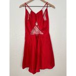 ZARA Red Satin Polka Dot Open Back Mini Dress NWT Size Small Photo 3